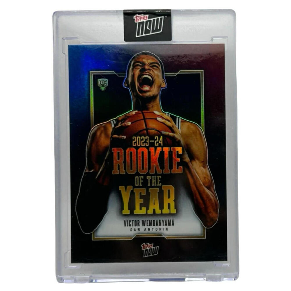 2023-24 Topps Now #VW-6  Victor Wembanyama Rookie of The Year Spurs (RC ) - Picture 2 of 3